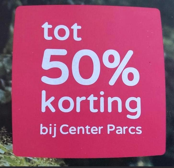 CENTERPARCS hoogste KORTING! (Reactie in 10 minuten), Tickets en Kaartjes, Kortingen en Cadeaubonnen, Drie personen of meer, Bungalowpark