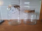 2 grote glazen windlichten voor kerstdecoratie of plantjes, Diversen, Kerst, Ophalen, Zo goed als nieuw