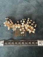 Gouden haarsieraad met parels voor een bruid, Ophalen of Verzenden, Nieuw, Geel, Accessoires
