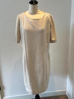 ZGAN creme wit Benetton jurk wafelstof M L 38 40 korte mouw, Kleding | Dames, Maat 38/40 (M), Benetton, Wit, Ophalen of Verzenden