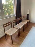 4x Arne Hovmand Olsen stoelen Mogens Kold, Deens design 1950, Huis en Inrichting, Stoelen, Ophalen, Riet of Rotan, Gebruikt, Mid century