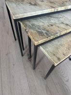 Marmeren bijzet tafel set, Minder dan 55 cm, Gebruikt, Rechthoekig, Ophalen