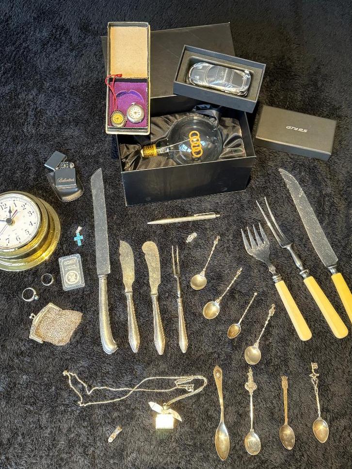 Verzameling zilver collectors items curiosa, Antiek en Kunst, Curiosa en Brocante, Ophalen of Verzenden