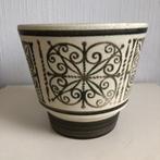 Vintage plantenpot Ü Keramik met haan e.a. motieven, Rond, Ophalen of Verzenden, Zo goed als nieuw, Aardewerk