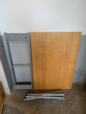 Houten Galant Ikea tafel/bureau met onderstel - afbeelding 1