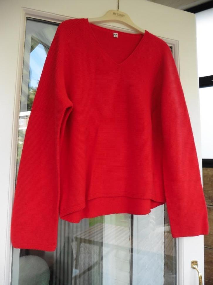 UNIQLO rode trui katoen Nieuw zonder kaartje maat M, Kleding | Dames, Truien en Vesten, Nieuw, Maat 38/40 (M), Rood, Ophalen of Verzenden