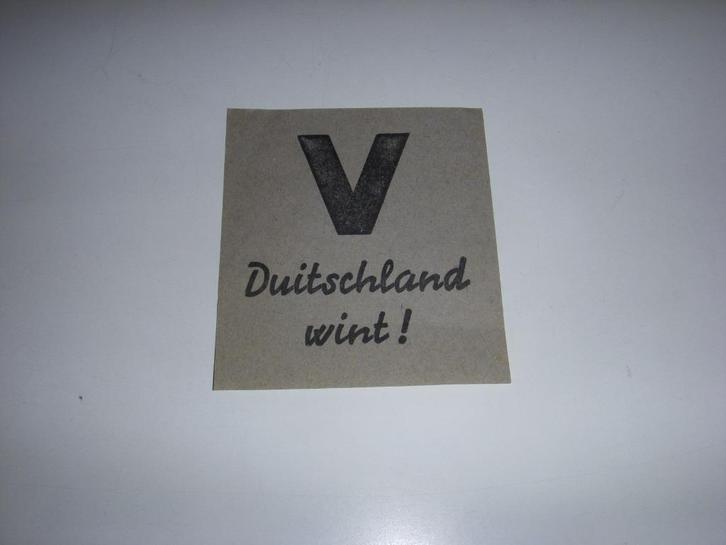 Strooibiljet, propaganda Duitse bezetter V Duitschland wint, Verzamelen, Militaria | Tweede Wereldoorlog, Overige soorten, Overige typen
