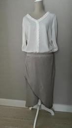 Rok tricot Overslag model Maat L beige Merk Transfer, Kleding | Dames, Rokken, Ophalen, Beige, Maat 42/44 (L), Zo goed als nieuw