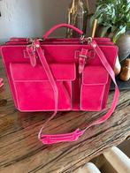 Luxe roze leren aktetas, Sieraden, Tassen en Uiterlijk, Tassen | Damestassen, Ophalen of Verzenden, Zo goed als nieuw, Roze