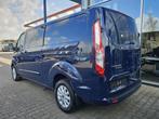 Ford Transit Custom 300 2.0 TDCI L2H1 Limited DC Automaat |, Auto's, Euro 6, 4 cilinders, Blauw, Lichtsensor