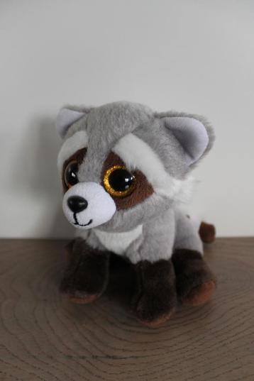 058 Nieuw; Ty Beanie Boo's wasbeer Bandit, 15 cm