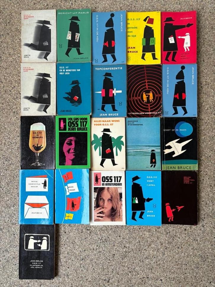 Zwarte Beertje OSS117 in totaal 21 pockets, Boeken, Detectives, Gelezen, Ophalen of Verzenden