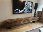 Balk meubel / kerkbalk / houtenbalk / massief tv meubel, Ophalen, Gebruikt, 25 tot 50 cm, 200 cm of meer