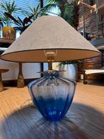 Blauw Glas Set: Vaas en Schaal, Ophalen of Verzenden