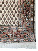 Handgeknoopt Perzisch wol tapijt Mir crème India 90x157cm, Huis en Inrichting, Stoffering | Tapijten en Kleden, 50 tot 100 cm