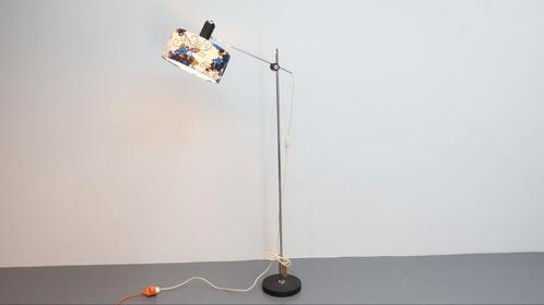 Vintage vloerlamp hengellamp, Huis en Inrichting, Lampen | Vloerlampen, Gebruikt, 100 tot 150 cm, Metaal, Stof, Ophalen
