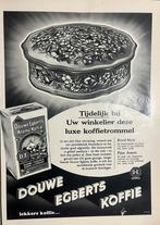 3 advertenties Douwe Egberts koffie thee blik 1959 1960, Verzamelen, Ophalen of Verzenden, Gebruikt