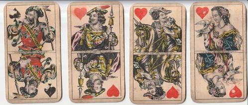 T145, Oude Jachttarock Piatnik, Verzamelen, Speelkaarten, Jokers en Kwartetten, Gebruikt, Kwartet(ten), Ophalen