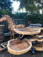 houten tafels sinterklaas deelt uit  stunt korting, Huis en Inrichting, Tafels | Eettafels, Ophalen, 50 tot 100 cm, Vijf personen of meer