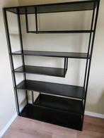 Zwarte vakkenkast stellingkast metaal, Huis en Inrichting, Kasten | Stellingkasten, Ophalen, Gebruikt