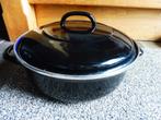 Emaille braadpan braad pan 28 cm, Huis en Inrichting, Ophalen, Gebruikt, Koekenpan of Braadpan