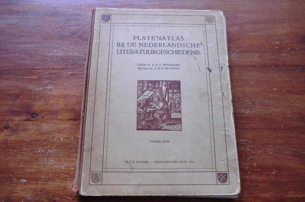 Platenatlas bij de Nederlandsche literatuurgeschiedenis, Ophalen of Verzenden, Gelezen