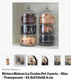 Riviera Maison La Cucina 3 delige voorraadpot glas groot, Huis en Inrichting, Overige Huis en Inrichting, Ophalen, Zo goed als nieuw