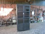 Vitrinekast Industriële Metaal  2deuren+glas laagste prijs, 1 of 2 laden, Nieuw, Glas, 150 tot 200 cm