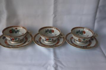 Vintage Bernardaud & Co Limoges Pak Hoi koffie set van 3 beschikbaar voor biedingen