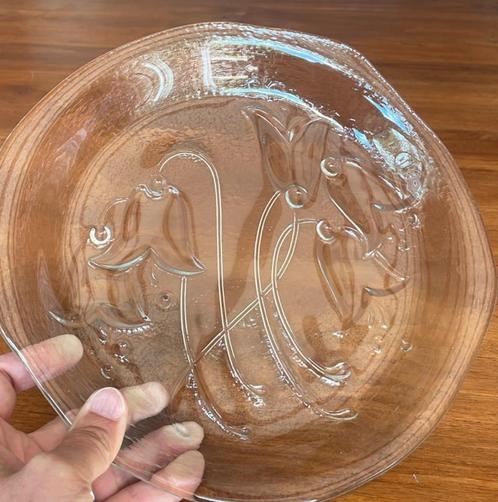 Kristal glazen schaal sneeuwklokjes, Antiek en Kunst, Antiek | Glas en Kristal, Ophalen of Verzenden