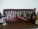 Vintage houten wijn bord / Winery / handgeschilderd / winkel, Ophalen of Verzenden, Nieuw