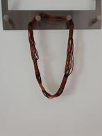 0002 rood zwart oranje ibiza style kralenketting, Sieraden, Tassen en Uiterlijk, Kettingen, Verzenden, Nieuw, Rood, Zilver