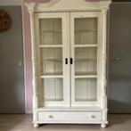 Prachtige oude brocante franse vitrine kast, Huis en Inrichting, Ophalen of Verzenden, Zo goed als nieuw