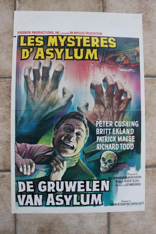 filmaffiche Asylum 1972 Peter Cushing filmposter, Verzamelen, Posters, Zo goed als nieuw, Film en Tv, A1 t/m A3, Rechthoekig Staand