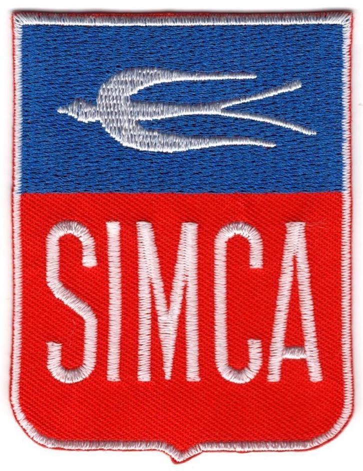 Simca stoffen opstrijk patch embleem, Verzamelen, Automerken, Motoren en Formule 1, Nieuw, Auto's, Ophalen of Verzenden