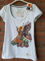 Desigual handgeschilderd shirt maat S, Wit, Nieuw, Ophalen of Verzenden, Korte mouw