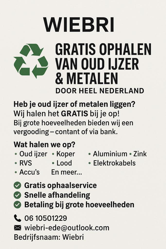 Gezocht tekoop gevraagd oud inzer en metalen gratis, Doe-het-zelf en Verbouw, IJzerwaren en Bevestigingsmiddelen, Gebruikt, Overige typen