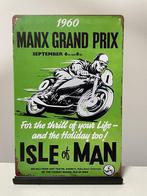 Isle of Man 1960 Manx Grand Prix metalen reclamebord, Ophalen of Verzenden, Formule 1