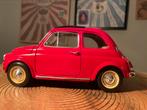 Mooie rode Burago Fiat 500 schaal 1/16, Ophalen, Zo goed als nieuw, Auto