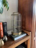 Fraai glazen kastje met messing randen, Ophalen, Huis en Inrichting