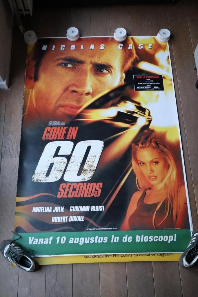 abri bushokje poster Gone in 60 seconds, Verzamelen, Posters, Gebruikt, Film en Tv, Deurposter of groter, Ophalen of Verzenden