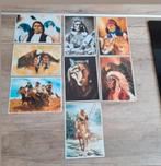 Prachtige ongelopen ansichtkaarten indianen 13 cm, Ophalen of Verzenden, Ongelopen, Overige thema's