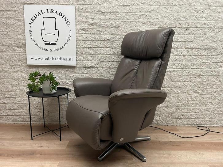 Himolla Relax fauteuil el. verstelbaar relax stoel XL, Huis en Inrichting, Fauteuils, Zo goed als nieuw, Leer, 50 tot 75 cm, Minder dan 75 cm