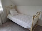 Brocante metaal, ijzeren eenpersoons bed. Inclusief matras, Ophalen, 90 cm, Eenpersoons, Zo goed als nieuw