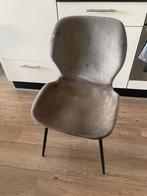 3x taupe velvet eetkamerstoel, Ophalen of Verzenden, Zo goed als nieuw, Overige kleuren, Drie