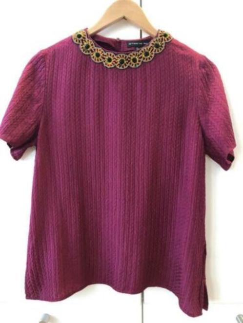 Super mooie bordeauxrode blouse Etro maat IT42 36 38, Kleding | Dames, Blouses en Tunieken, Zo goed als nieuw, Maat 36 (S), Rood