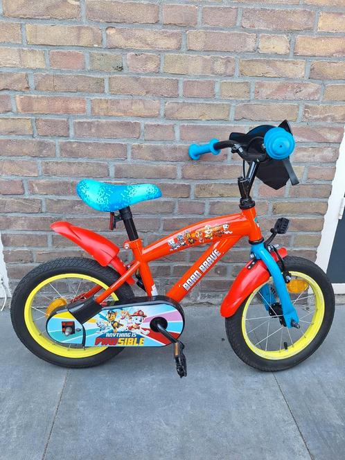 Hele nette paw patrol fiets 14 inch, Fietsen en Brommers, Fietsen | Kinderfietsjes, Zo goed als nieuw, Minder dan 16 inch, Zijwieltjes