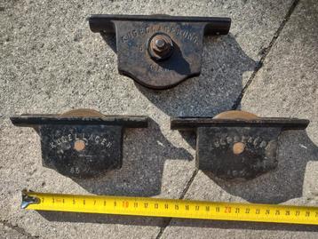 3 x antiek rolslot 65 mm schuifdeur roldeur deurroller beschikbaar voor biedingen