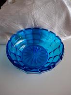 Blauwe glazen schaal., Ophalen of Verzenden, Rond, Glas