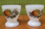 1977 Vintage arcopal eierdopje eierdopjes fruit appel motief, Huis en Inrichting, Keuken | Servies, Verzenden, Overige typen, Zo goed als nieuw